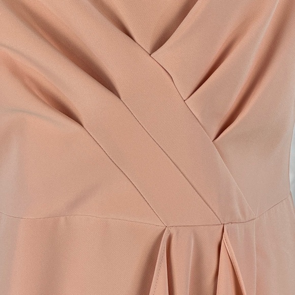 Eliza J Sleeveless Cross Bodice Cascading Ruffle Gown- Pink - size 10 - Picture 5 of 10